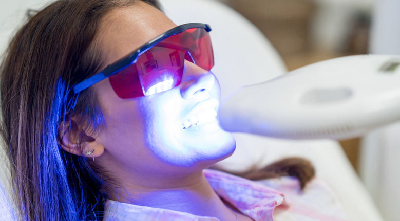 Professional teeth whitening treatment at Neo Nails Brickell Miami spa